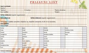 prijavni list
